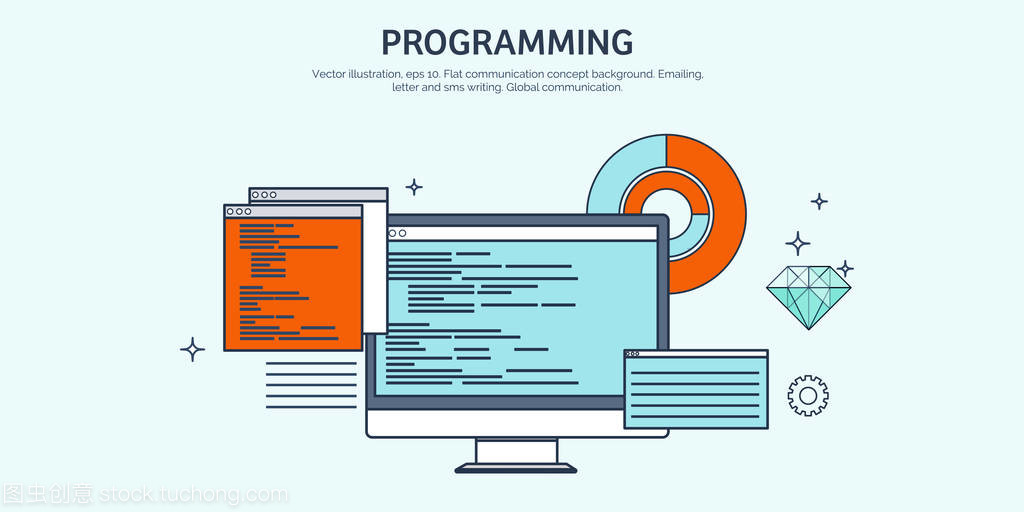 矢量圖與平坦背景 軟件技術開發中的編程與SEO優化